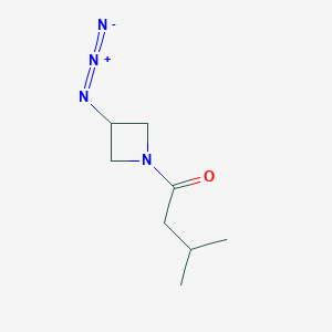 molecular formula C8H14N4O B1476289 1-(3-叠氮代氮杂环丁烷-1-基)-3-甲基丁烷-1-酮 CAS No. 2098066-35-2