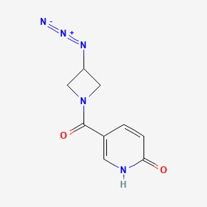 molecular formula C9H9N5O2 B1476291 (3-Azidoazetidin-1-yl)(6-hydroxypyridin-3-yl)methanone CAS No. 2098101-23-4