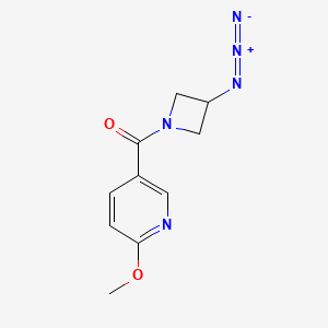 molecular formula C10H11N5O2 B1476294 (3-叠氮代氮杂环丁-1-基)(6-甲氧基吡啶-3-基)甲苯酮 CAS No. 2098034-59-2