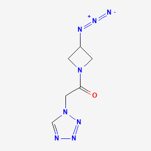 molecular formula C6H8N8O B1476296 1-(3-azidoazetidin-1-yl)-2-(1H-tetrazol-1-yl)ethan-1-one CAS No. 2097977-80-3