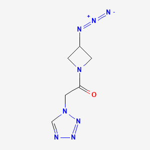 molecular formula C6H8N8O B1476296 1-(3-叠氮代氮杂环丁-1-基)-2-(1H-四唑-1-基)乙烷-1-酮 CAS No. 2097977-80-3