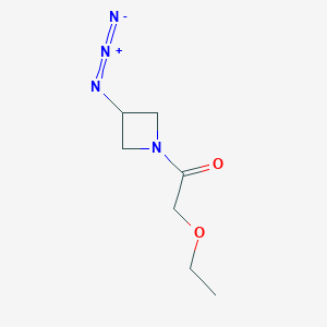 molecular formula C7H12N4O2 B1476300 1-(3-叠氮代氮杂环丁-1-基)-2-乙氧基乙烷-1-酮 CAS No. 2098101-32-5