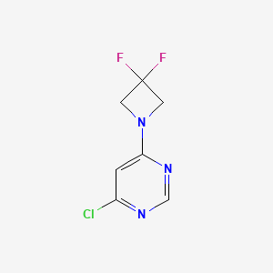 molecular formula C7H6ClF2N3 B1476306 4-氯-6-(3,3-二氟氮杂环丁烷-1-基)嘧啶 CAS No. 2091158-74-4