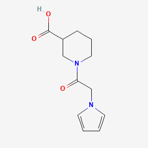 molecular formula C12H16N2O3 B1476307 1-(2-(1H-pyrrol-1-yl)acetyl)piperidine-3-carboxylic acid CAS No. 2097977-64-3
