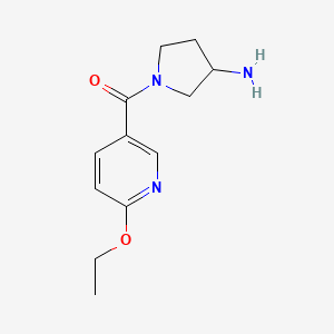 molecular formula C12H17N3O2 B1476308 (3-Aminopyrrolidin-1-yl)(6-ethoxypyridin-3-yl)methanone CAS No. 2098082-29-0