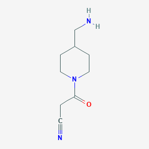 molecular formula C9H15N3O B1476320 3-(4-(Aminomethyl)piperidin-1-yl)-3-oxopropanenitrile CAS No. 2090944-16-2