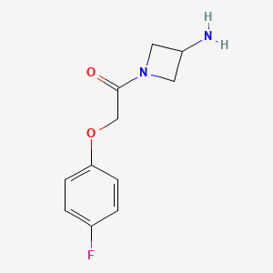 molecular formula C11H13FN2O2 B1476321 1-(3-氨基氮杂环丁-1-基)-2-(4-氟苯氧基)乙烷-1-酮 CAS No. 2097978-21-5