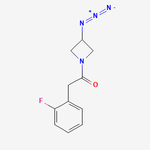 molecular formula C11H11FN4O B1476322 1-(3-Azidoazetidin-1-yl)-2-(2-fluorophenyl)ethan-1-one CAS No. 2098081-53-7