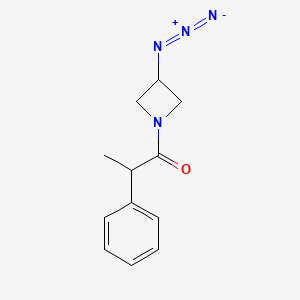 molecular formula C12H14N4O B1476323 1-(3-Azidoazetidin-1-yl)-2-phenylpropan-1-one CAS No. 2097952-69-5