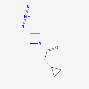 molecular formula C8H12N4O B1476324 1-(3-叠氮代氮杂环丁-1-基)-2-环丙基乙-1-酮 CAS No. 2098066-39-6