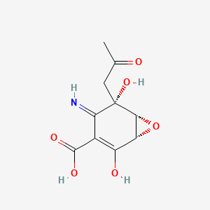 7-Oxabicyclo(4.1.0)hept-3-ene-3-carboxylic acid, 4-amino-5-hydroxy-2-oxo-5-(2-oxopropyl)-, (1S-(1-alpha,5-beta-6-alpha))-