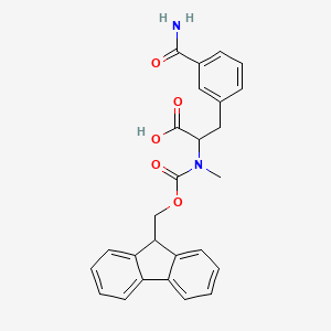 Fmoc-N-Me-D-Phe(3-carbamoyl)-OH