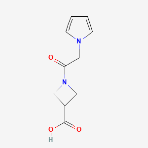 molecular formula C10H12N2O3 B1476332 1-(2-(1H-pyrrol-1-yl)acetyl)azetidine-3-carboxylic acid CAS No. 2092091-83-1