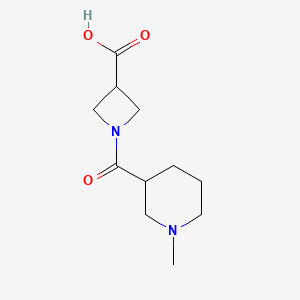 molecular formula C11H18N2O3 B1476333 1-(1-Methylpiperidine-3-carbonyl)azetidine-3-carboxylic acid CAS No. 2098010-17-2