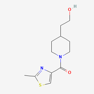 molecular formula C12H18N2O2S B1476335 (4-(2-Hydroxyethyl)piperidin-1-yl)(2-methylthiazol-4-yl)methanone CAS No. 2098065-89-3