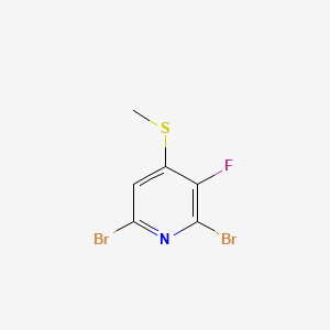 2,6-Dibromo-3-fluoro-4-(methylthio)pyridine