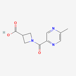 molecular formula C10H11N3O3 B1476338 1-(5-Methylpyrazine-2-carbonyl)azetidine-3-carboxylic acid CAS No. 2098123-08-9