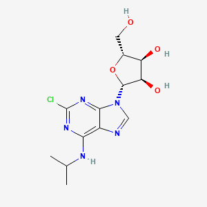 molecular formula C13H18ClN5O4 B14763400 (2R,3R,4S,5R)-2-[2-chloro-6-(propan-2-ylamino)purin-9-yl]-5-(hydroxymethyl)oxolane-3,4-diol 