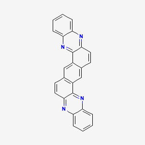 molecular formula C26H14N4 B14763405 5,12,20,27-tetrazaheptacyclo[16.12.0.03,16.04,13.06,11.019,28.021,26]triaconta-1,3(16),4,6,8,10,12,14,17,19,21,23,25,27,29-pentadecaene CAS No. 222-62-8