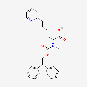 (R)-2-((((9H-Fluoren-9-yl)methoxy)carbonyl)(methyl)amino)-6-(pyridin-2-yl)hexanoic acid