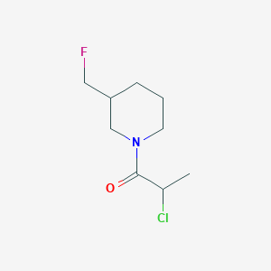 molecular formula C9H15ClFNO B1476345 2-Chloro-1-(3-(fluoromethyl)piperidin-1-yl)propan-1-one CAS No. 2092716-86-2