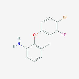 molecular formula C13H11BrFNO B14763461 2-(4-Bromo-3-fluorophenoxy)-3-methylaniline 