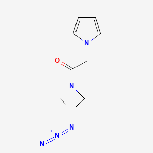 molecular formula C9H11N5O B1476347 1-(3-azidoazetidin-1-yl)-2-(1H-pyrrol-1-yl)ethan-1-one CAS No. 2098079-99-1