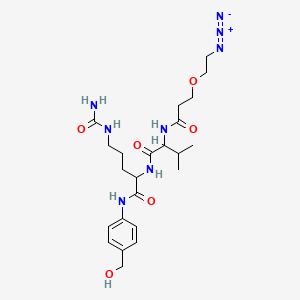 (2S)-2-[(2R)-2-[3-(2-azidoethoxy)propanamido]-3-methylbutanamido]-5-(carbamoylamino)-N-[4-(hydroxymethyl)phenyl]pentanamide