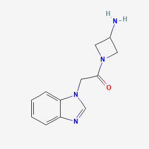 molecular formula C12H14N4O B1476348 1-(3-aminoazetidin-1-yl)-2-(1H-benzo[d]imidazol-1-yl)ethan-1-one CAS No. 2098081-31-1