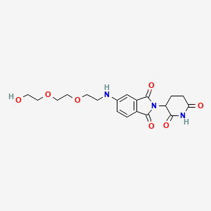 molecular formula C19H23N3O7 B14763483 Pomalidomide-5'-PEG3-OH 