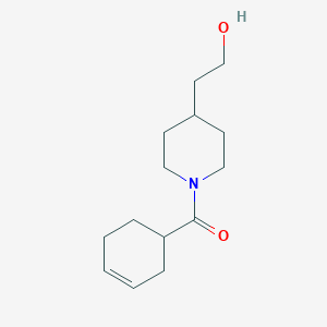 molecular formula C14H23NO2 B1476349 Cyclohex-3-en-1-yl(4-(2-hydroxyethyl)piperidin-1-yl)methanone CAS No. 2098101-16-5
