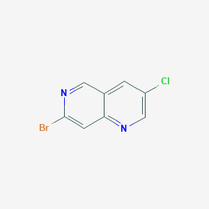 molecular formula C8H4BrClN2 B14763509 7-Bromo-3-chloro-1,6-naphthyridine 