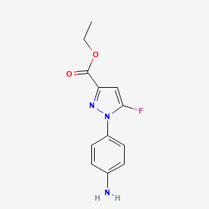 Ethyl 1-(4-aminophenyl)-5-fluoro-1H-pyrazole-3-carboxylate