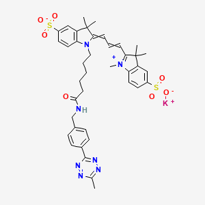 molecular formula C40H44KN7O7S2 B14763557 Sulfo-Cyanine3 tetrazine 