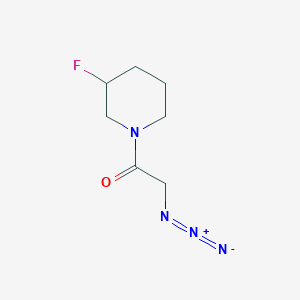 molecular formula C7H11FN4O B1476356 2-叠氮基-1-(3-氟哌啶-1-基)乙酮 CAS No. 2097954-06-6
