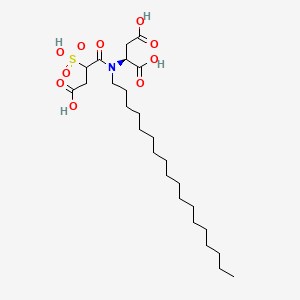 molecular formula C26H47NO10S B14763573 N-(3-Carboxy-2-sulfopropanoyl)-N-octadecyl-L-aspartic acid 