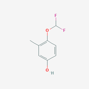 molecular formula C8H8F2O2 B14763604 4-(Difluoromethoxy)-3-methylphenol CAS No. 1261440-38-3