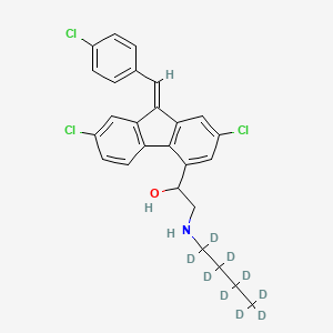 1-[(9E)-2,7-dichloro-9-[(4-chlorophenyl)methylidene]fluoren-4-yl]-2-(1,1,2,2,3,3,4,4,4-nonadeuteriobutylamino)ethanol