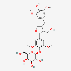 (2S,3R,4S,5S,6R)-2-[4-[4-[(4-hydroxy-3,5-dimethoxyphenyl)methyl]-3-(hydroxymethyl)oxolan-2-yl]-2,6-dimethoxyphenoxy]-6-(hydroxymethyl)oxane-3,4,5-triol