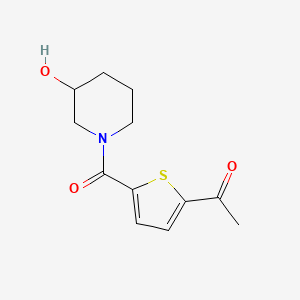 1-(5-(3-Hydroxypiperidine-1-carbonyl)thiophen-2-yl)ethan-1-one