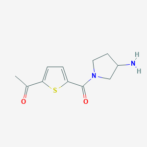 1-(5-(3-Aminopyrrolidine-1-carbonyl)thiophen-2-yl)ethan-1-one