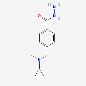 molecular formula C12H17N3O B14763668 4-((Cyclopropyl(methyl)amino)methyl)benzohydrazide 