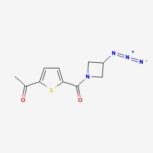 molecular formula C10H10N4O2S B1476367 1-(5-(3-叠氮代氮杂环丁烷-1-羰基)噻吩-2-基)乙烷-1-酮 CAS No. 2098066-31-8