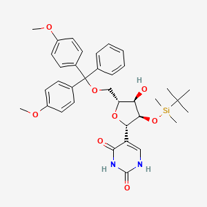 5-((2S,3R,4R,5R)-5-((Bis(4-methoxyphenyl)(phenyl)methoxy)methyl)-3-((tert-butyldimethylsilyl)oxy)-4-hydroxytetrahydrofuran-2-yl)pyrimidine-2,4(1H,3H)-dione