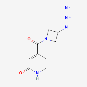 molecular formula C9H9N5O2 B1476371 4-(3-叠氮代氮杂环丁烷-1-羰基)吡啶-2(1H)-酮 CAS No. 2098065-39-3