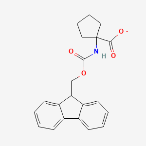 molecular formula C21H20NO4- B14763712 1-(9H-fluoren-9-ylmethoxycarbonylamino)cyclopentane-1-carboxylate 