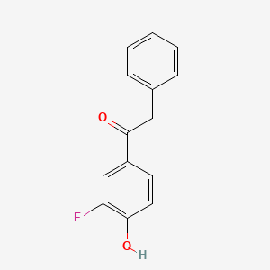 molecular formula C14H11FO2 B14763718 1-(3-Fluoro-4-hydroxyphenyl)-2-phenylethanone CAS No. 347-60-4