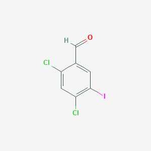 molecular formula C7H3Cl2IO B14763725 2,4-Dichloro-5-iodobenzaldehyde 