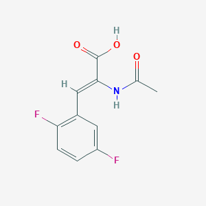 molecular formula C11H9F2NO3 B14763728 (Z)-2-acetamido-3-(2,5-difluorophenyl)prop-2-enoic acid 