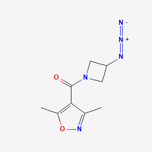 molecular formula C9H11N5O2 B1476373 (3-叠氮代氮杂环丁-1-基)(3,5-二甲基异恶唑-4-基)甲酮 CAS No. 2098032-13-2